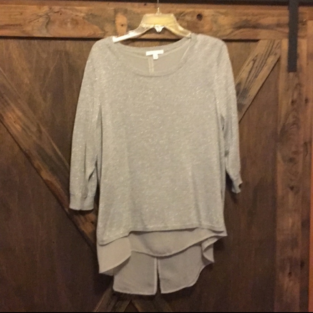 Shimmering layered sweater